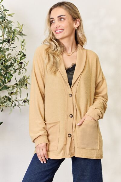 swvws Heimish Full Size Button Up Long Sleeve Cardigan