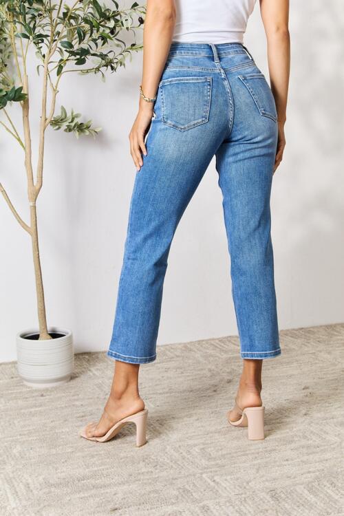 swvws BAYEAS Full Size High Waist Straight Jeans