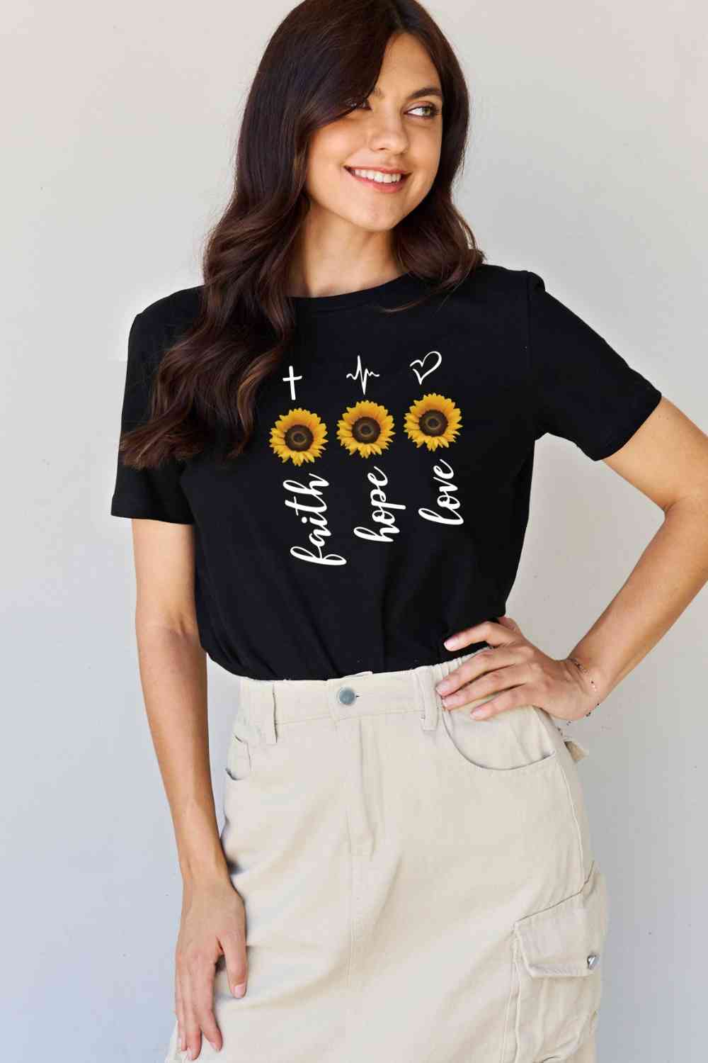 swvws Simply Love Full Size Sunflower Graphic T-Shirt