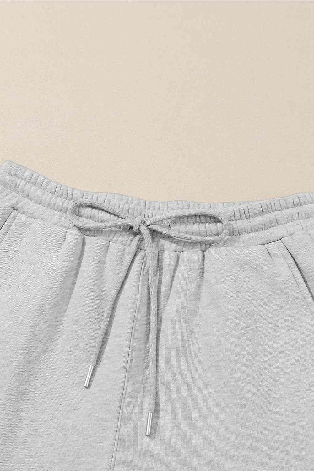 swvws Drawstring Straight Pants with Pockets