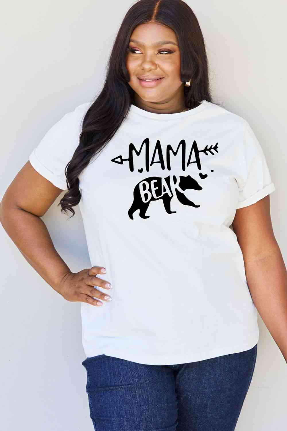 swvws Simply Love Full Size MAMA BEAR Graphic Cotton T-Shirt