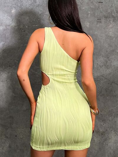 swvws One Shoulder Cutout Mini Dress