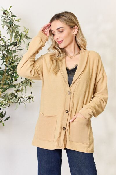 swvws Heimish Full Size Button Up Long Sleeve Cardigan