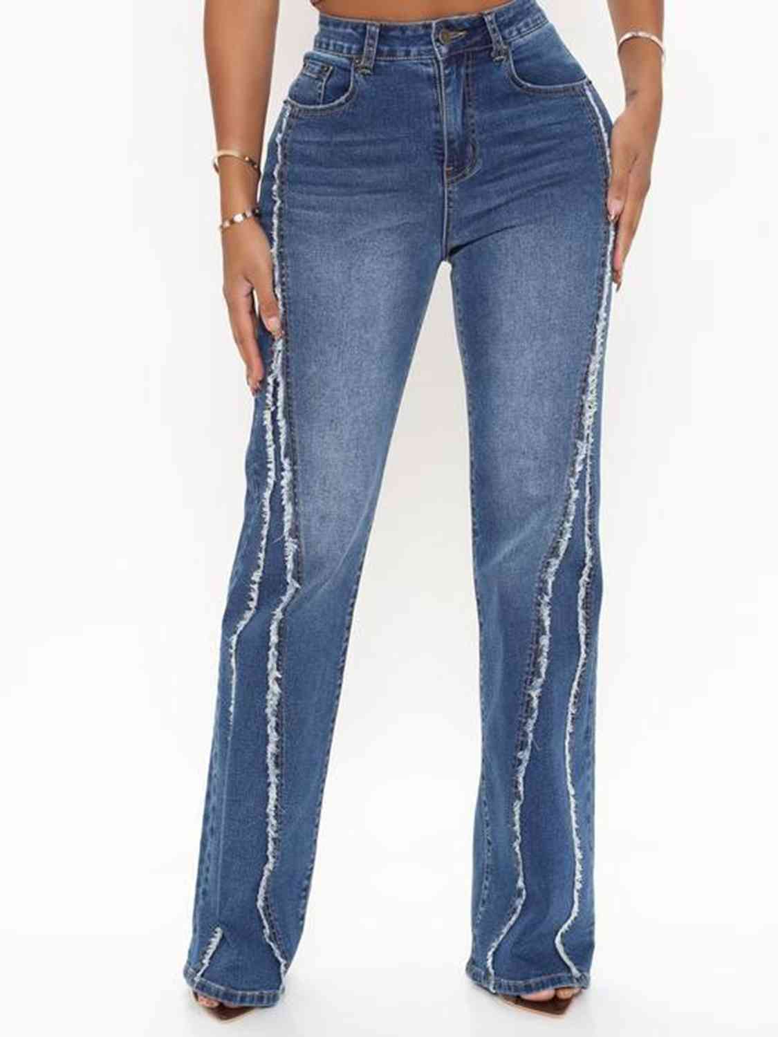 swvws Raw Hem High Waist Jeans