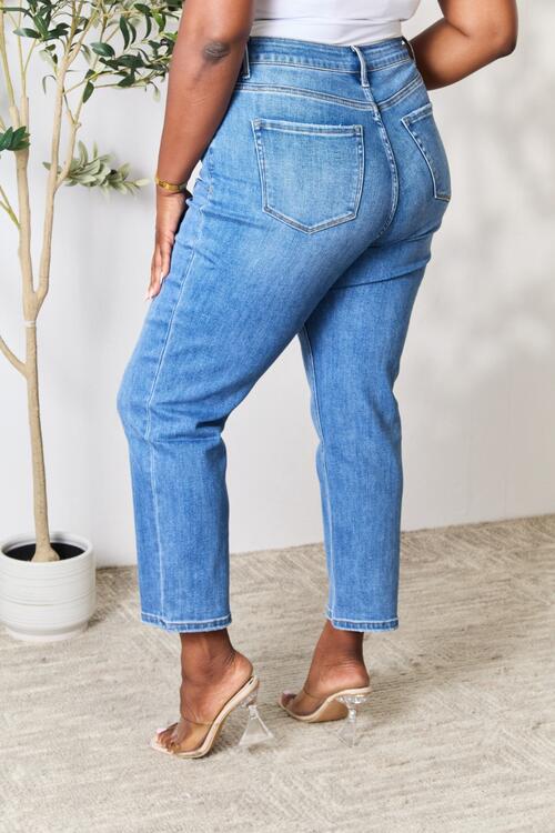 swvws BAYEAS Full Size High Waist Straight Jeans