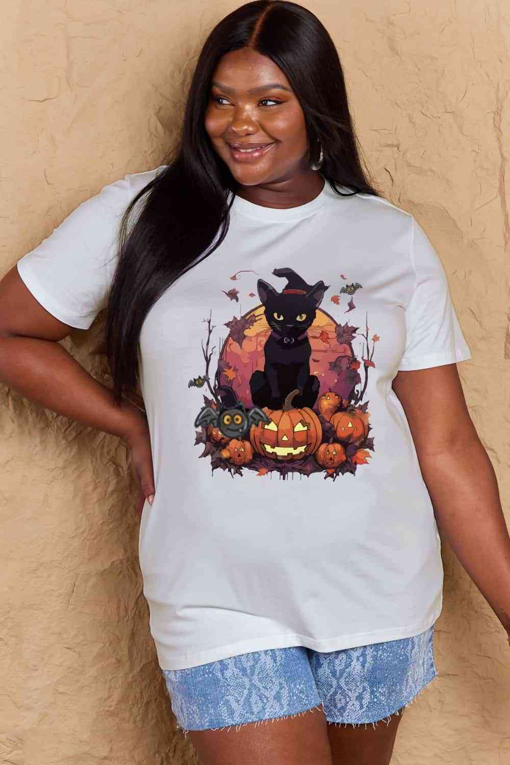 swvws Simply Love Full Size Halloween Theme Graphic T-Shirt