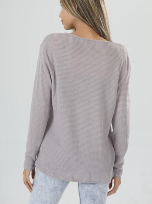 swvws Half Button Long Sleeve T-Shirt