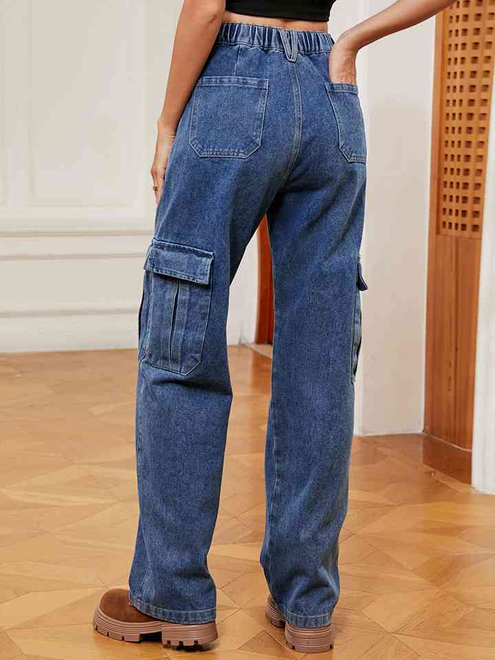 swvws Pocketed Wide Leg Jeans