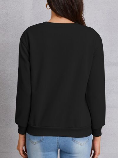 swvws HONKY TONK ANGEL Round Neck Dropped Shoulder Sweatshirt