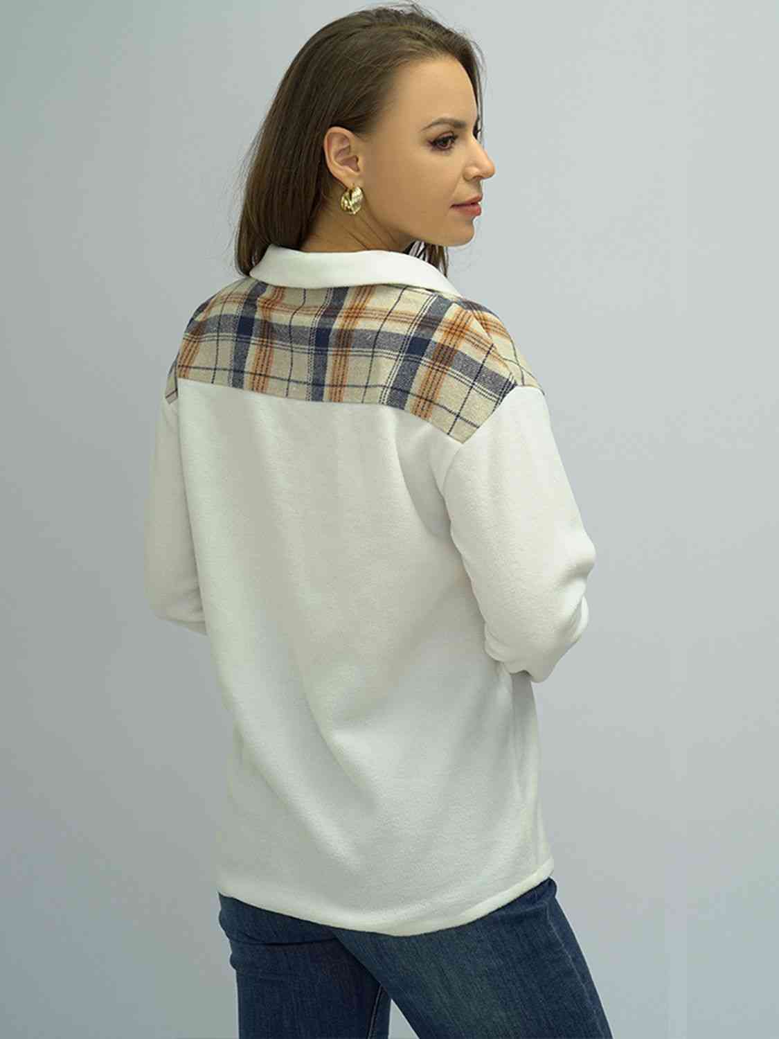 swvws Plaid Dropped Shoulder Shirt