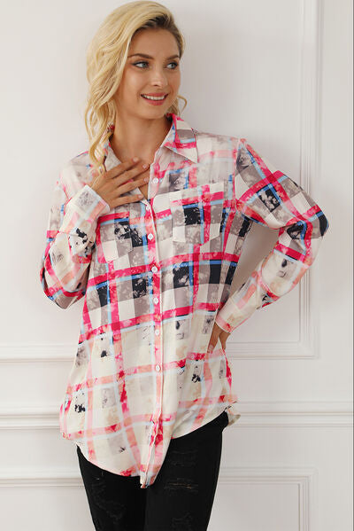 swvws Plaid Button Up Long Sleeve Shirt