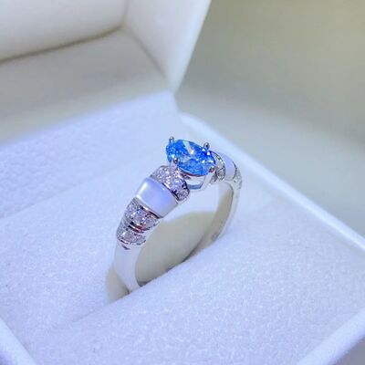 swvws 1 Carat Moissanite 925 Sterling Silver Ring