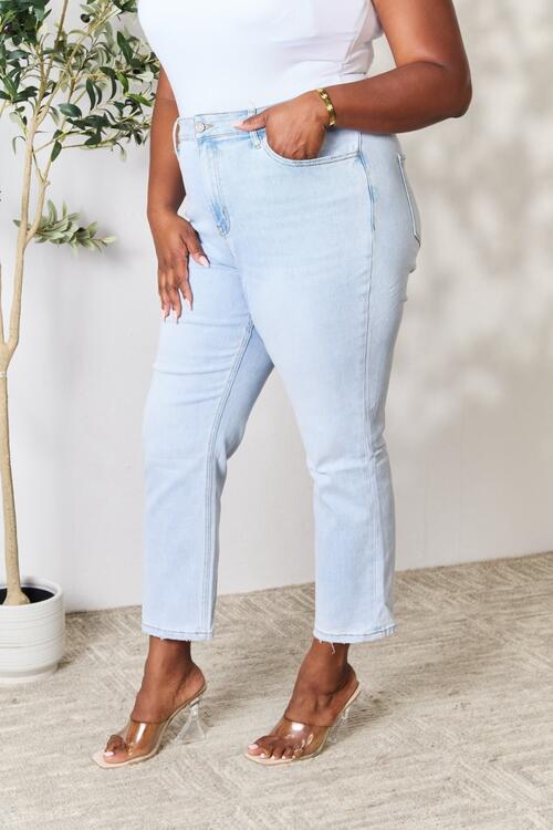 swvws BAYEAS Full Size High Waist Straight Jeans