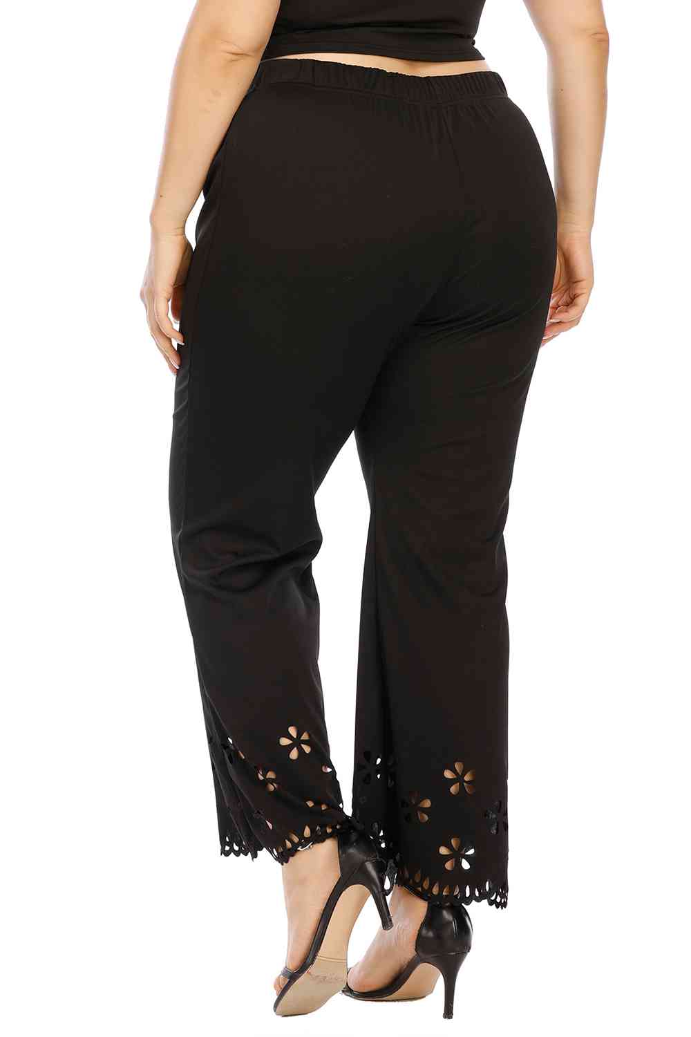 swvws Plus Size Openwork Detail Pants