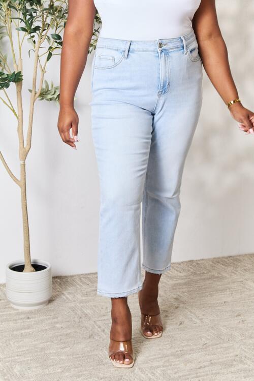 swvws BAYEAS Full Size High Waist Straight Jeans