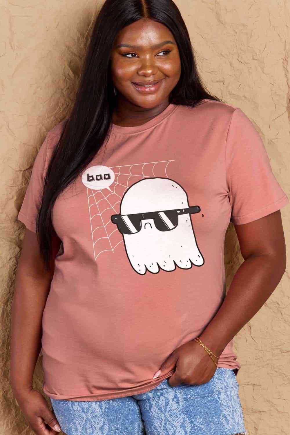 swvws Simply Love Full Size BOO Graphic Cotton T-Shirt