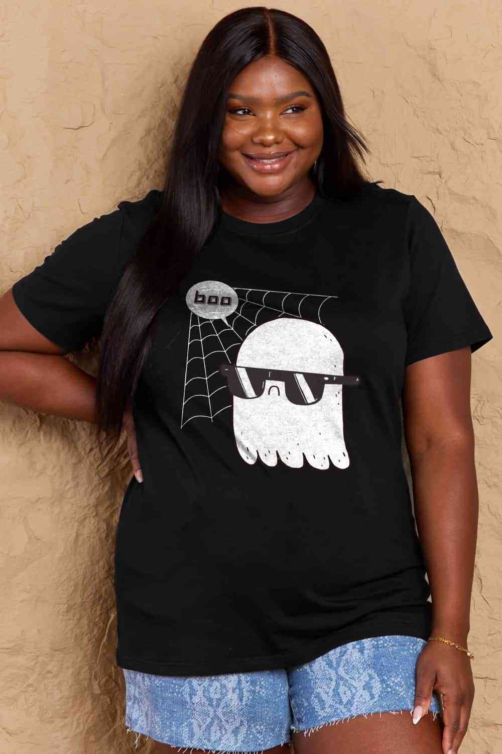 swvws Simply Love Full Size BOO Graphic Cotton T-Shirt