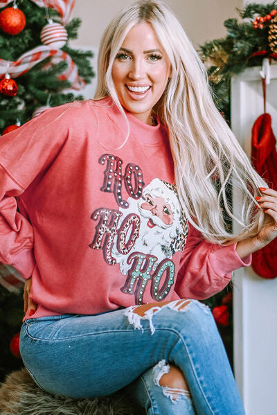 swvws Santa Graphic Dropped Shoulder Sweatshirt