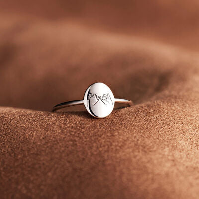 swvws 925 Sterling Silver Engraved Ring