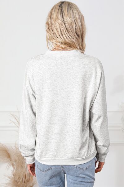 swvws Surplice Pocketed Long Sleeve Sweatshirt