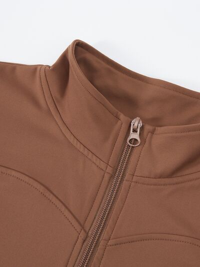 swvws Mock Neck Zip Up Active Outerwear