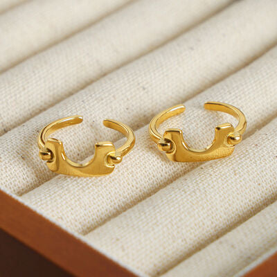 swvws 18K Gold-Plated Irregular Open Ring