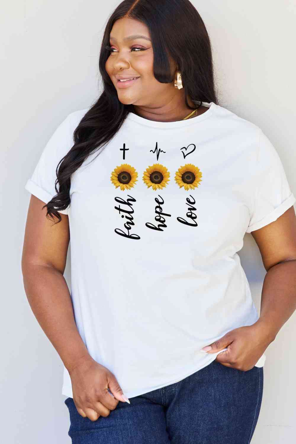 swvws Simply Love Full Size Sunflower Graphic T-Shirt