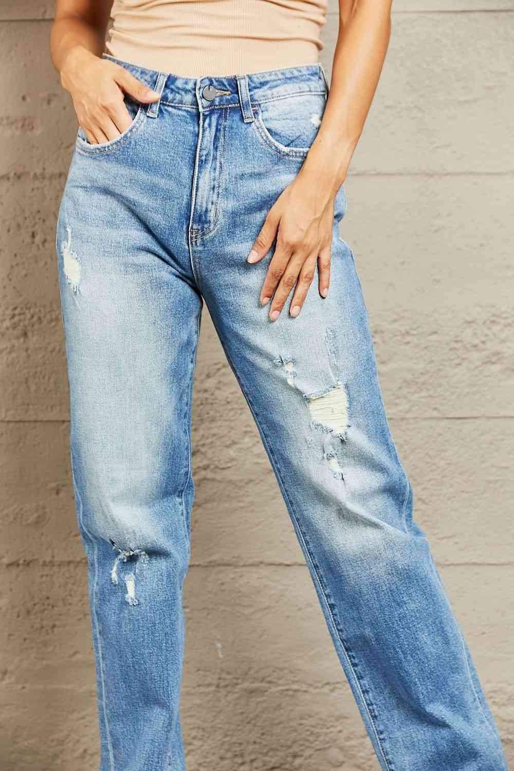 swvws BAYEAS High Waisted Straight Jeans