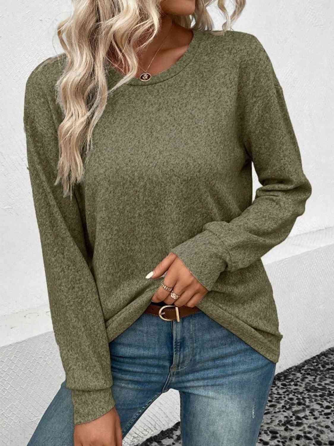 swvws Round Neck Long Sleeve T-Shirt