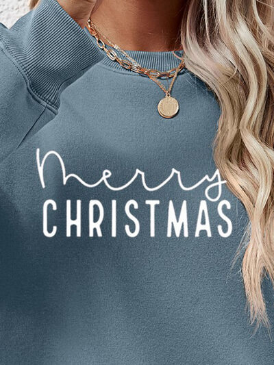 swvws MERRY CHRISTMAS Dropped Shoulder Sweatshirt