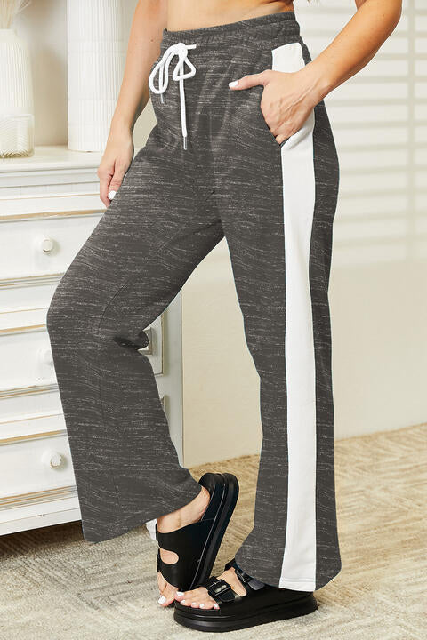 swvws Ninexis Full Size Side Stripe Drawstring Pants