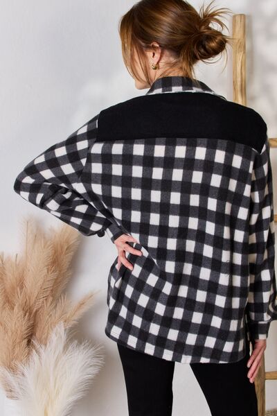 swvws Hailey & Co Full Size Plaid Button Up Jacket