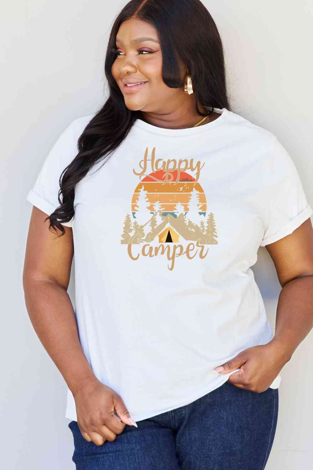 swvws Simply Love Full Size HAPPY CAMPER Graphic T-Shirt