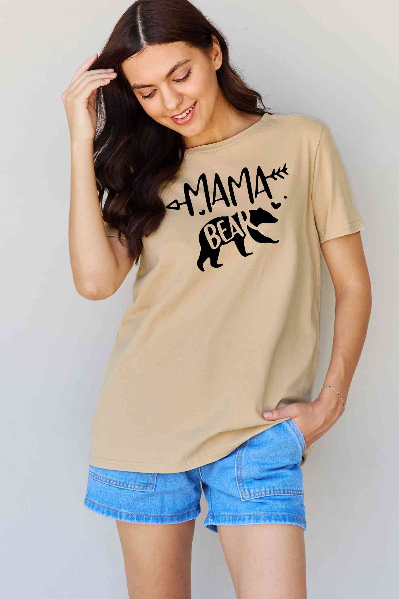 swvws Simply Love Full Size MAMA BEAR Graphic Cotton T-Shirt