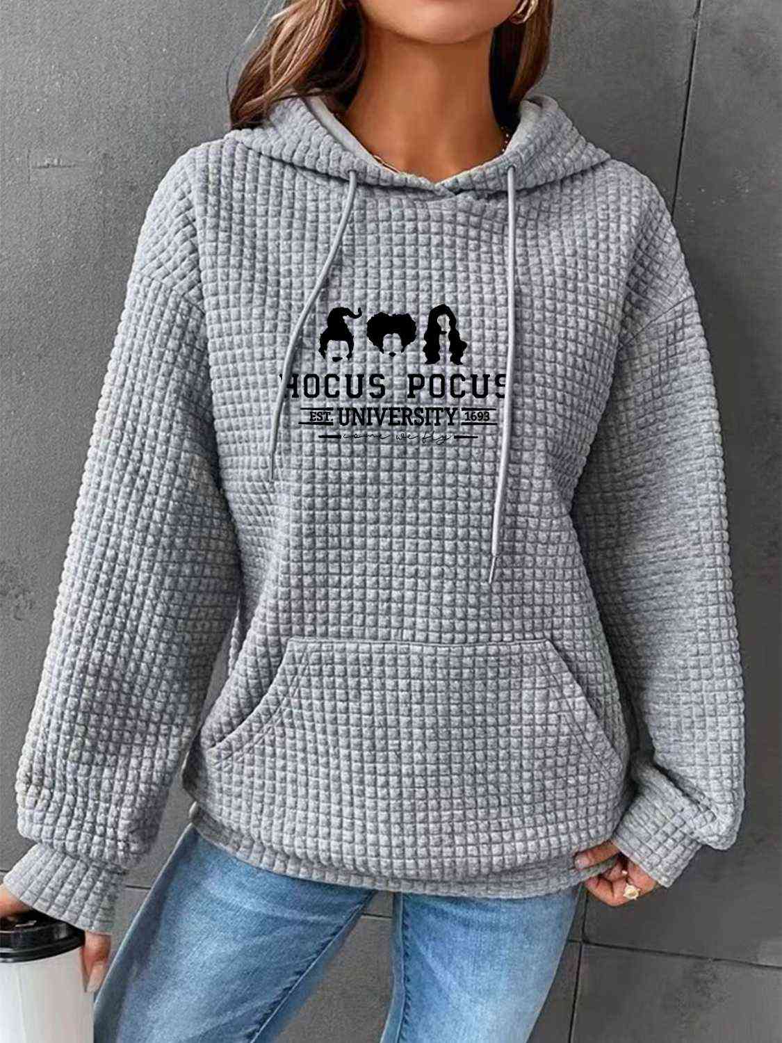 swvws HOCUS POCUS Graphic Hoodie with Front Pocket