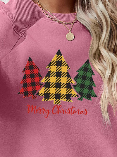 swvws MERRY CHRISTMAS Dropped Shoulder Sweatshirt