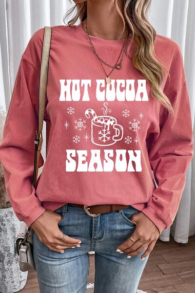 swvws HOT COCOA SEASON Round Neck Sweatshirt