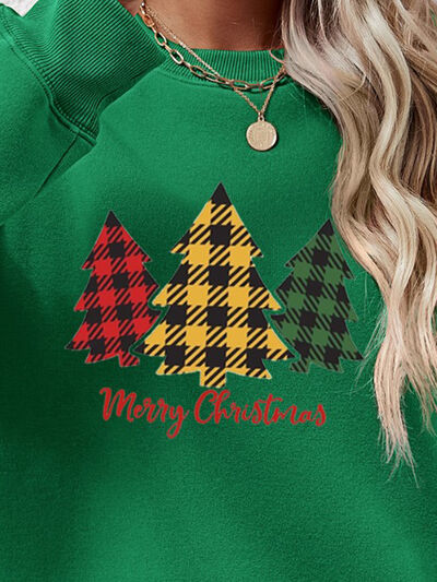 swvws MERRY CHRISTMAS Dropped Shoulder Sweatshirt