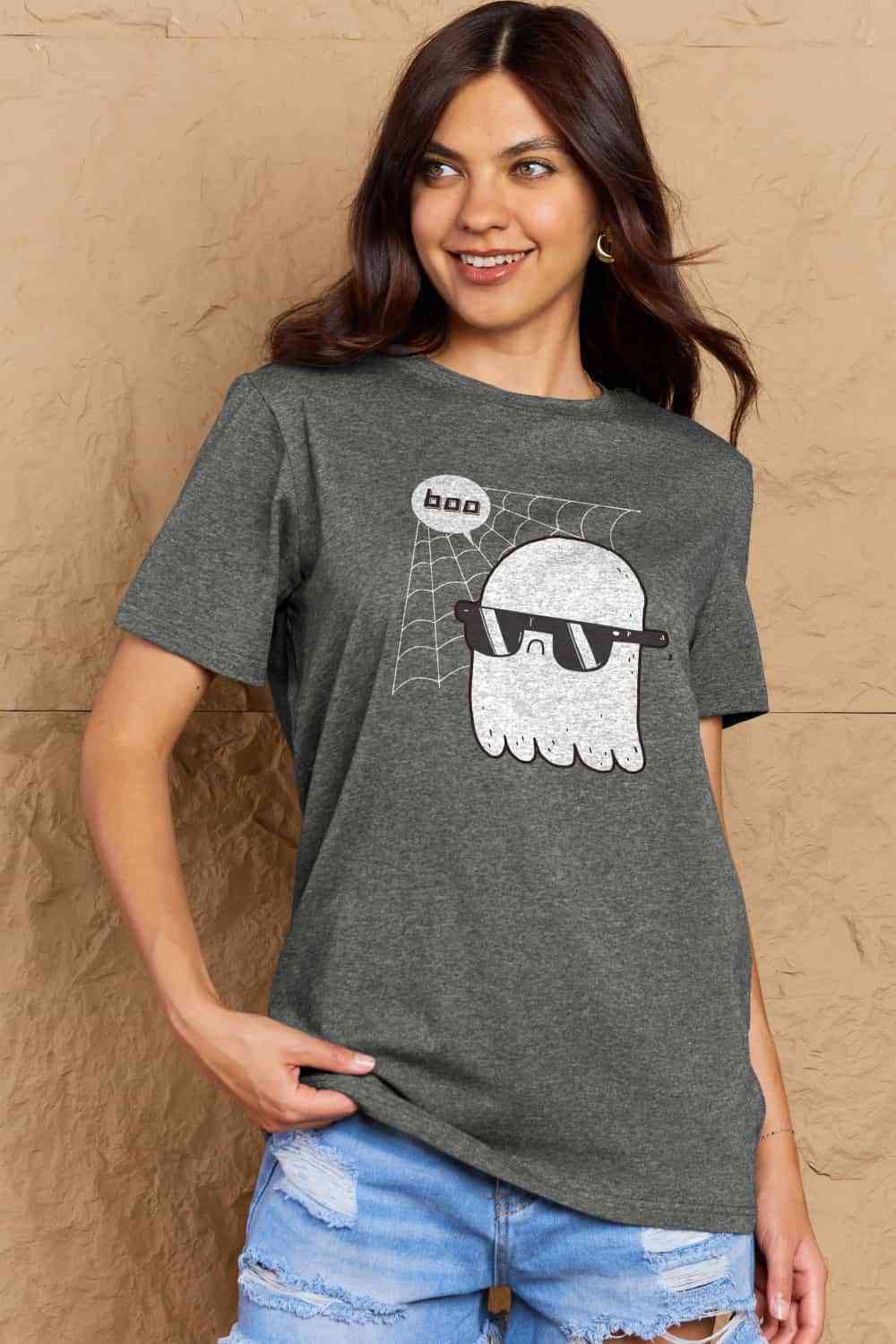 swvws Simply Love Full Size BOO Graphic Cotton T-Shirt