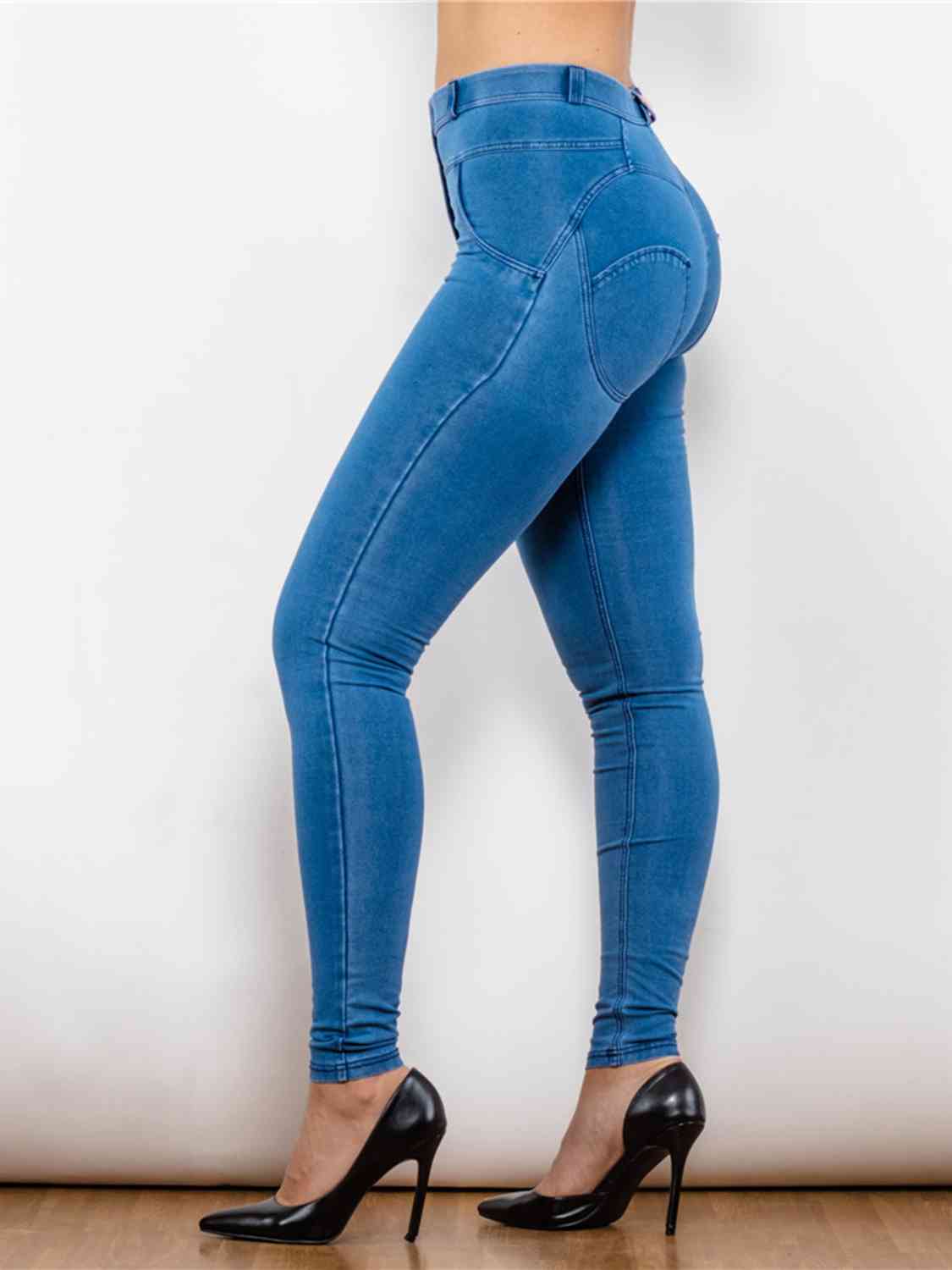 swvws Full Size Buttoned Skinny Jeans