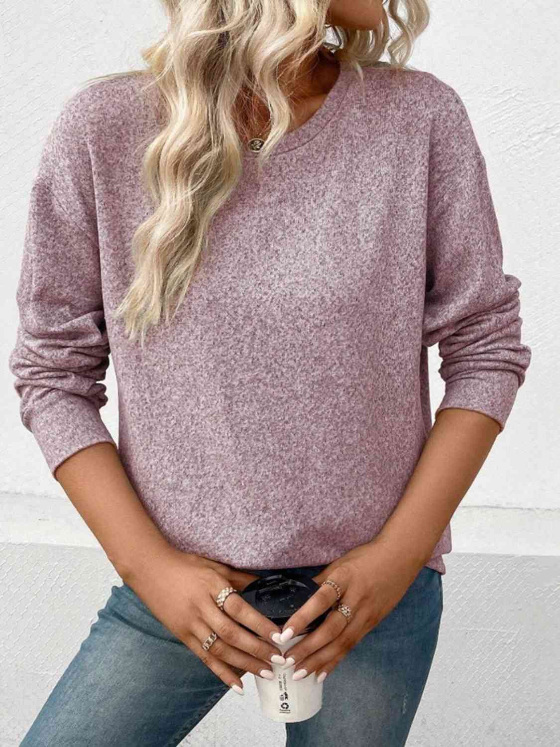 swvws Round Neck Long Sleeve T-Shirt