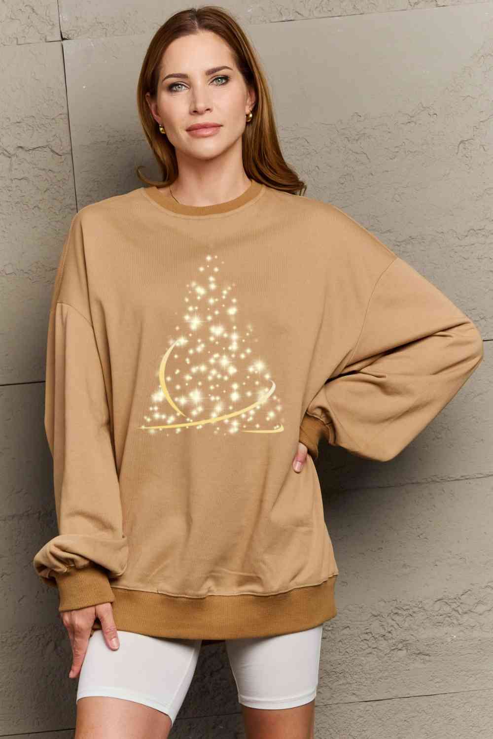 swvws Simply Love Full Size Graphic Round Neck Sweatshirt