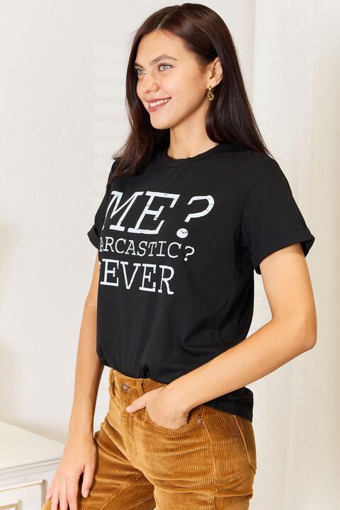 swvws Simply Love Letter Graphic Round Neck T-Shirt