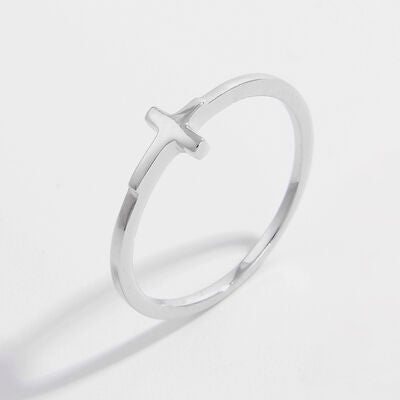 swvws 925 Sterling Silver Cross Ring