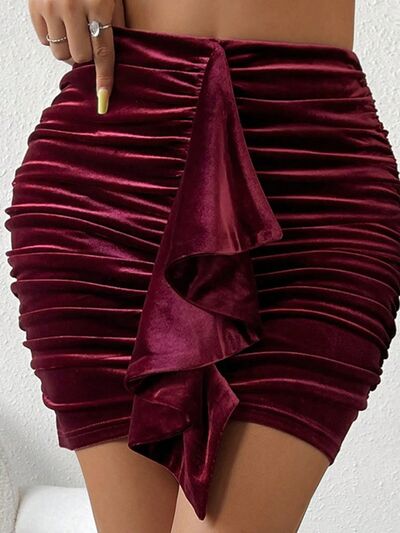 swvws Ruched Mini Skirt