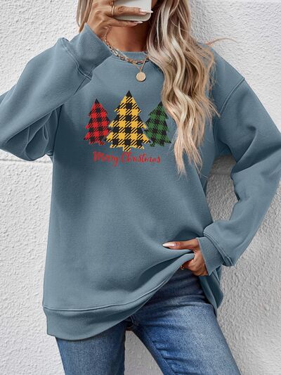 swvws MERRY CHRISTMAS Dropped Shoulder Sweatshirt