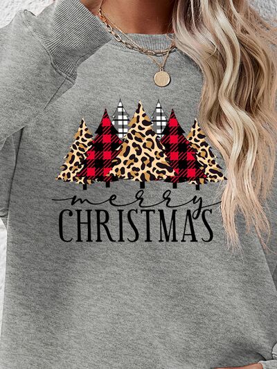 swvws MERRY CHRISTMAS Round Neck Long Sleeve Sweatshirt