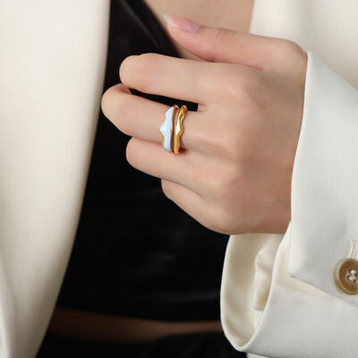 swvws 18K Gold-Plated Open Ring