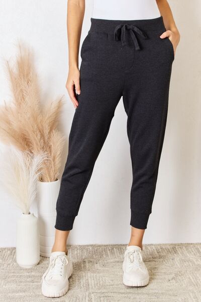 swvws RISEN Soft Knit Drawstring Cropped Joggers