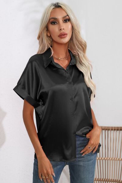 swvws Collared Neck Short Sleeve Shirt